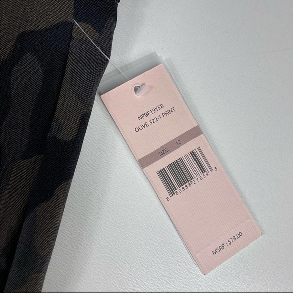 New Nanette Lepore Printed Pull-On Camo Skinny Crop Pants Size 12 - Picture 4 of 8